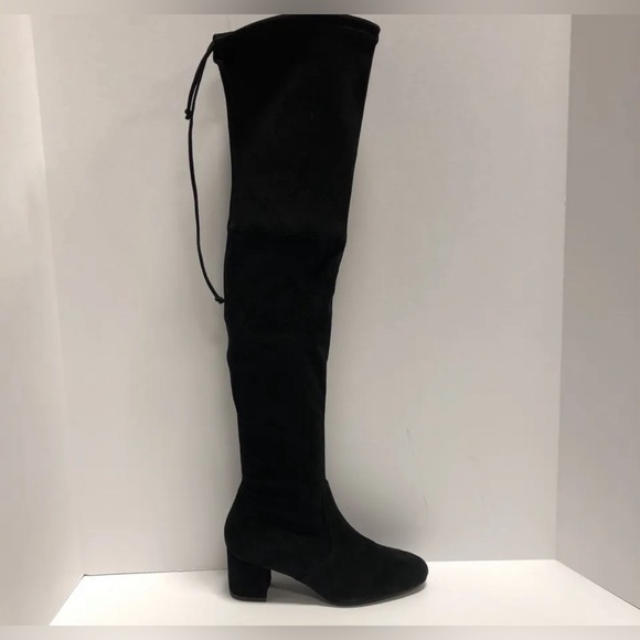 Stuart Weitzman Women’s Genna 60 Black Suede Over The Knee Boots Size 7 B